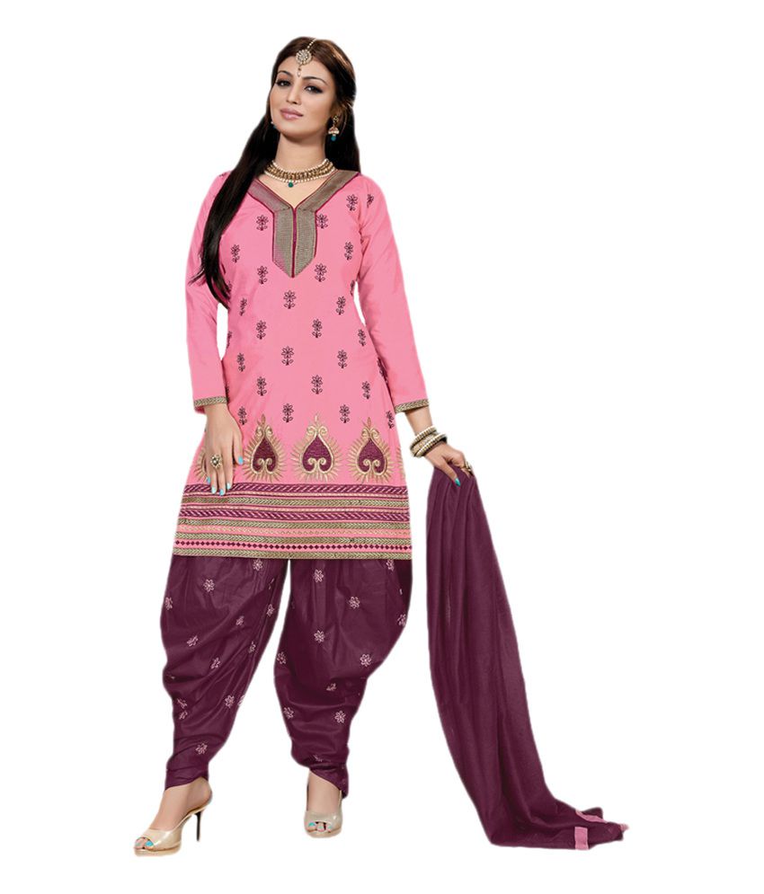 ... suits dress materials indian wear online purple cotton dress material