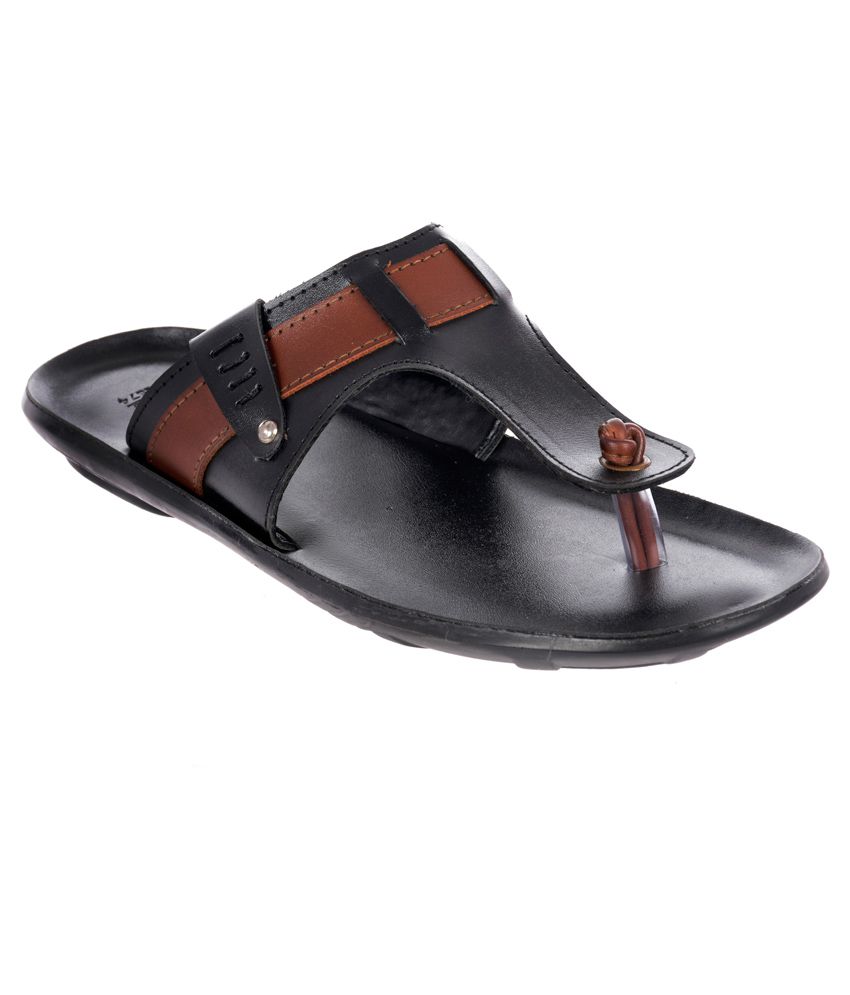 Leather Pu Sole Chappal on Snapdeal 