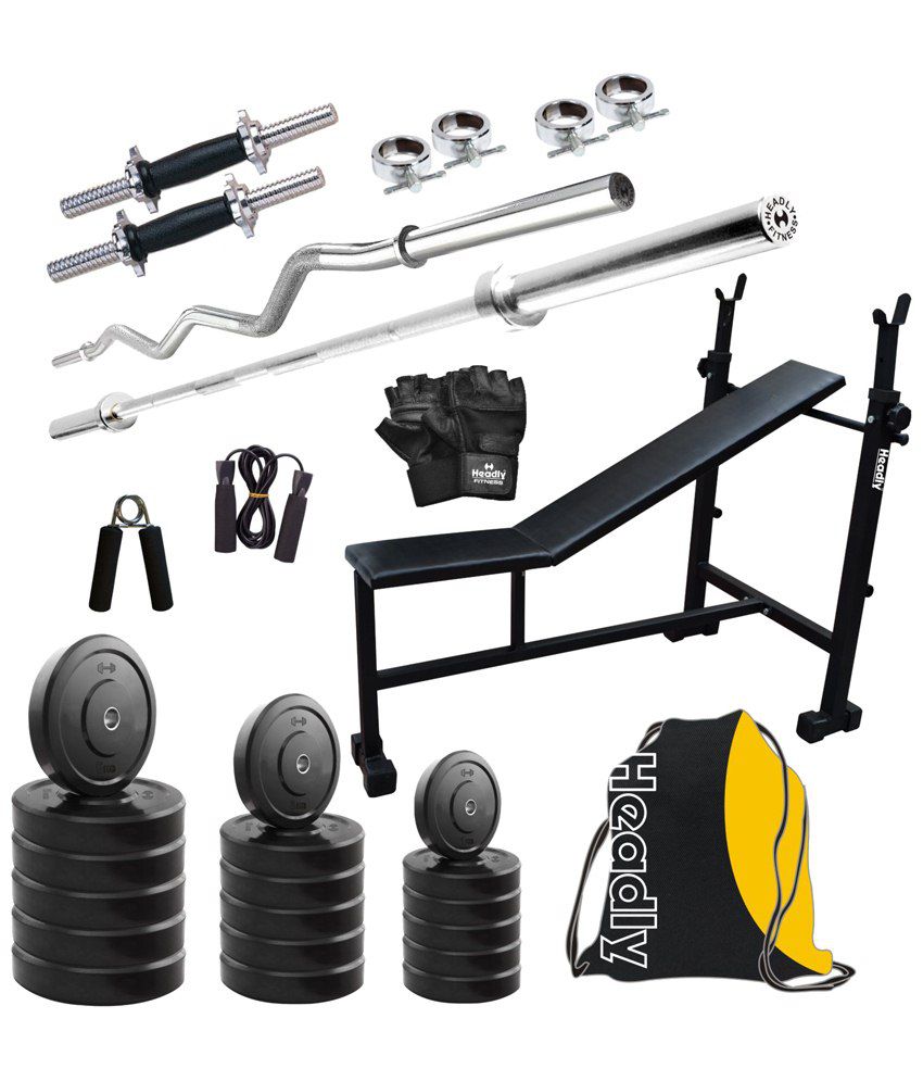Tuffstuff rubber gym set 100kg with all in one gym machine for home gym