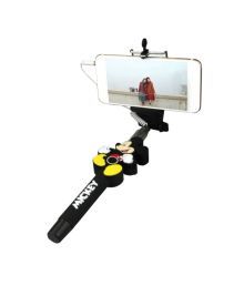 Jo Jo Mickey Mouse Extendable Self Portrait Selfie Stick With 3.5mm Aux Cable For Mobile Camera