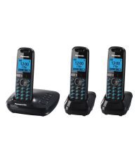 Panasonic KX-TG5523EB DECT Trio Digital Cordless Phone Set with Answer Machine - Black