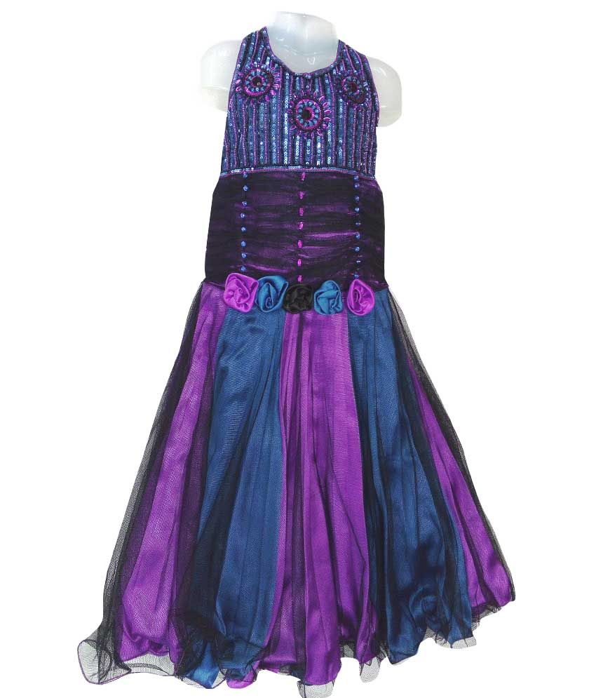 multi color long frock