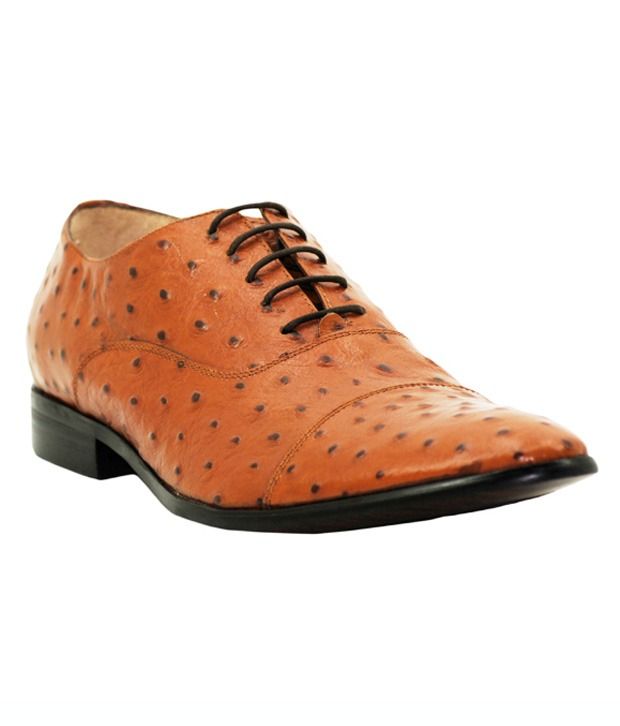 Pinellii Tan Leather Lace Men Formal Shoes