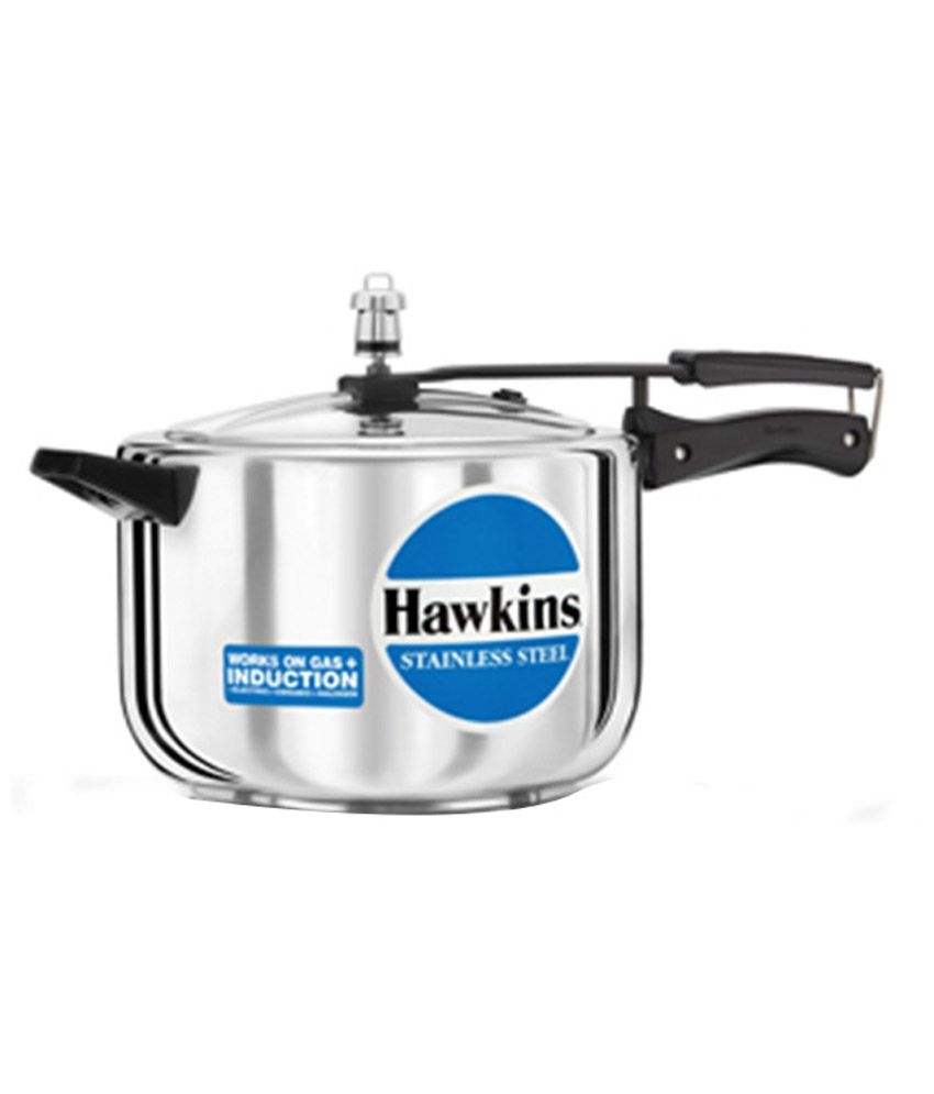 Hawkins Stainless Steel 8 Ltr Induction Compatible Steel Pressure