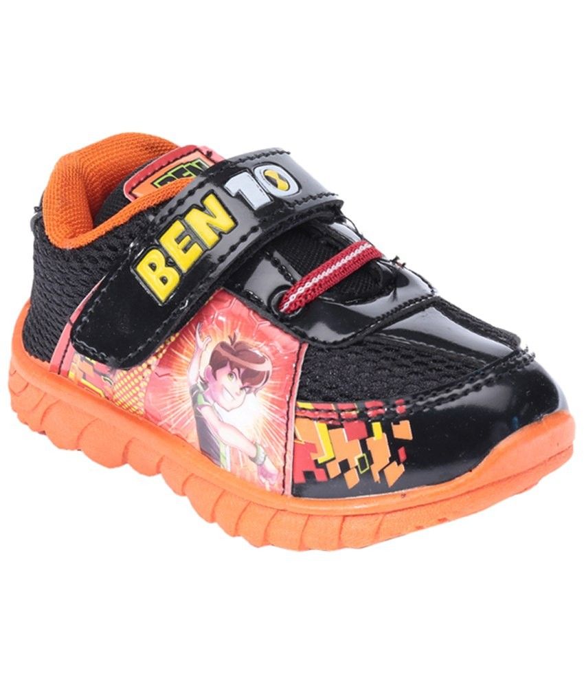 Ben 10 Orange &amp; Black Sneaker Shoes for Boys Price in