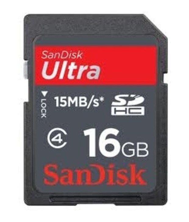 Sandisk 16gb Ultra Sdhc Card Class 4 available at snapdeal for Rs.498