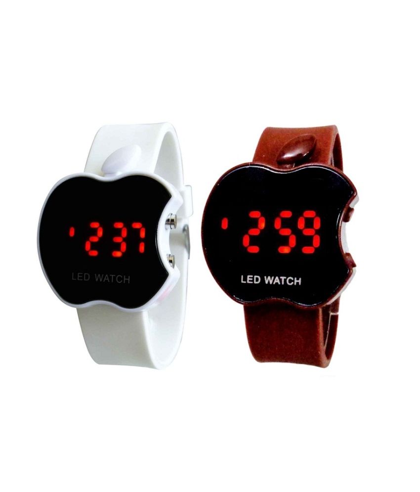 57 OFF on Swissrock Apple Shape Led Touch Screen White red