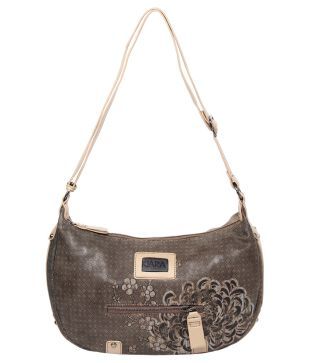 Kiara Tan Zip Shoulder Bag