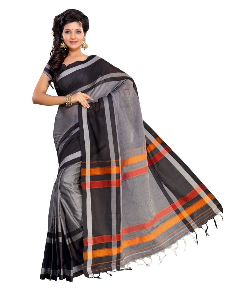 Mehta Sadi Gray Cotton Silk Saree