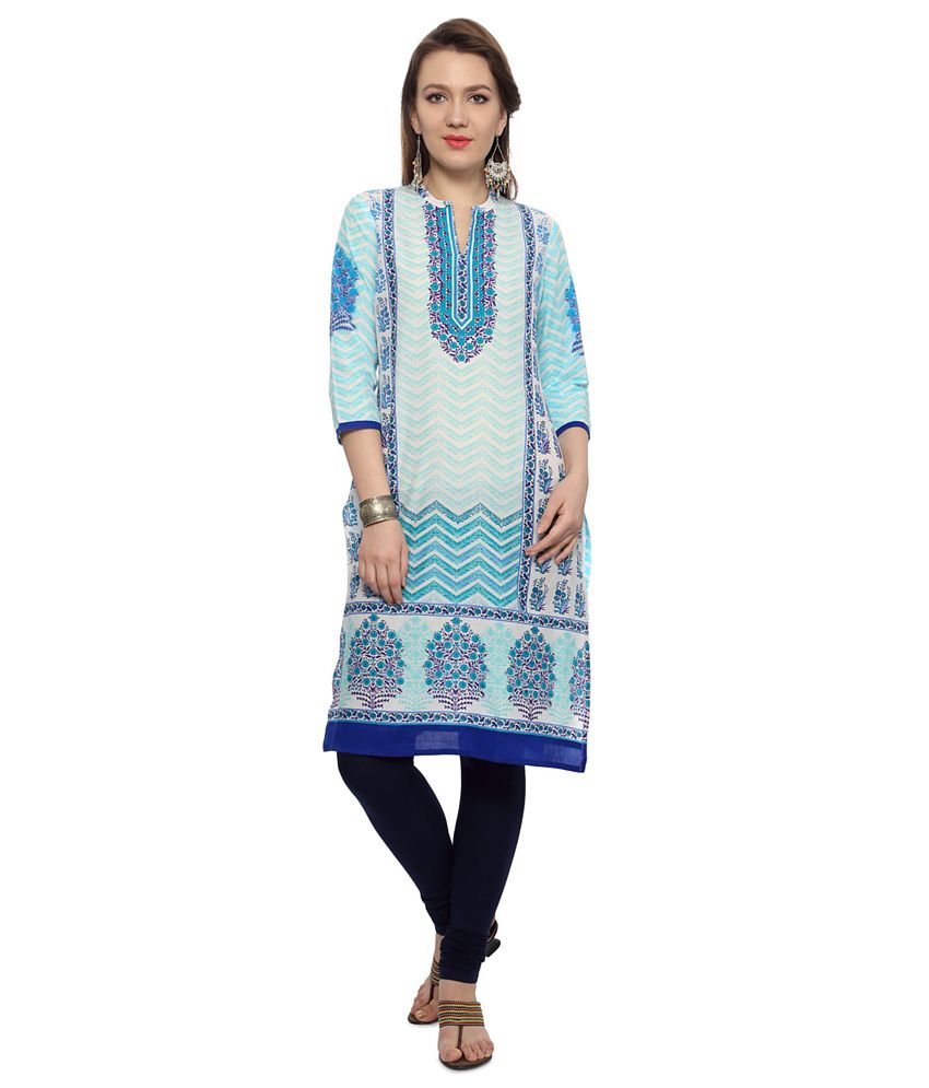 Buy Rangmanch By Pantaloons Blue Cotton Kurti on Snapdeal