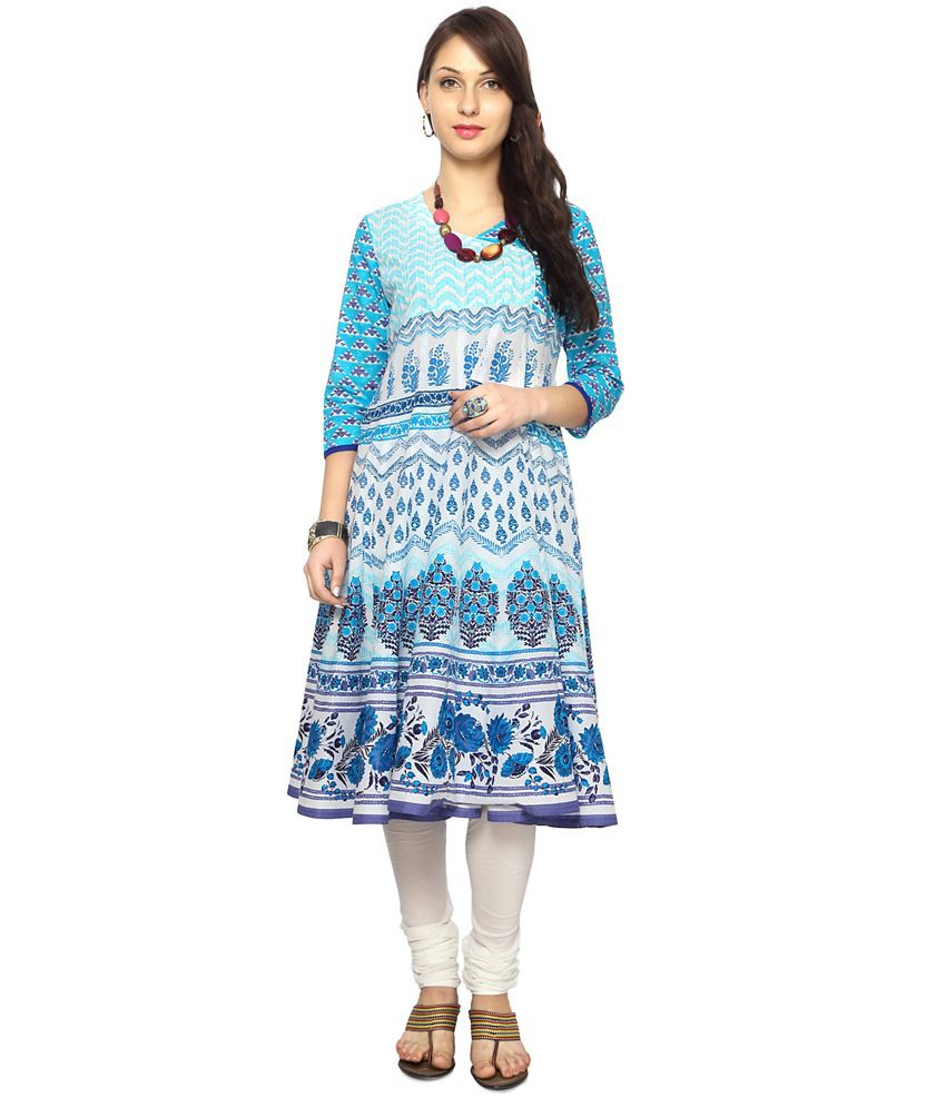 Buy Rangmanch By Pantaloons Blue Cotton Kurti on Snapdeal