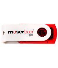 Moserbaer Swivel 16 GB Pen Drives Red White