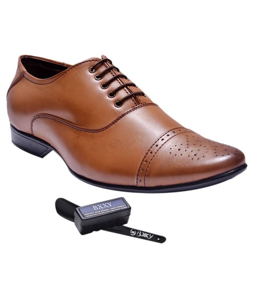 Buy BXXY Tan Faux Leather Formal Shoes for Men Buy BXXY Tan Faux Leather Formal Shoes for Men