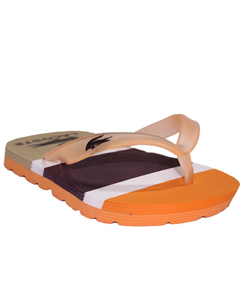 lacoste leather flip flops