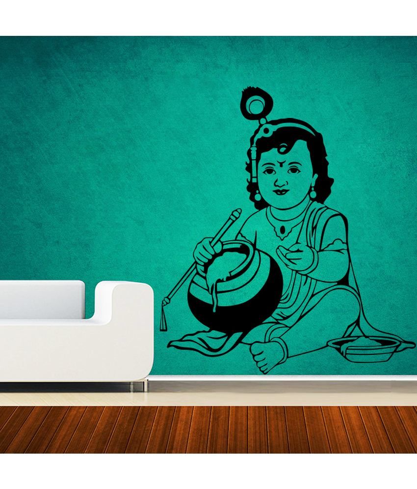 Decor Kafe Decal Style Shree Krishna Wall Sticker Buy Decor Kafe Decal