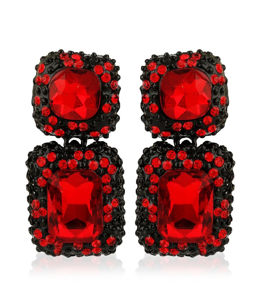 Red and sale black earrings