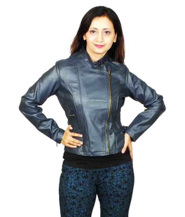 Launcher Blue Pu Leather Jackets