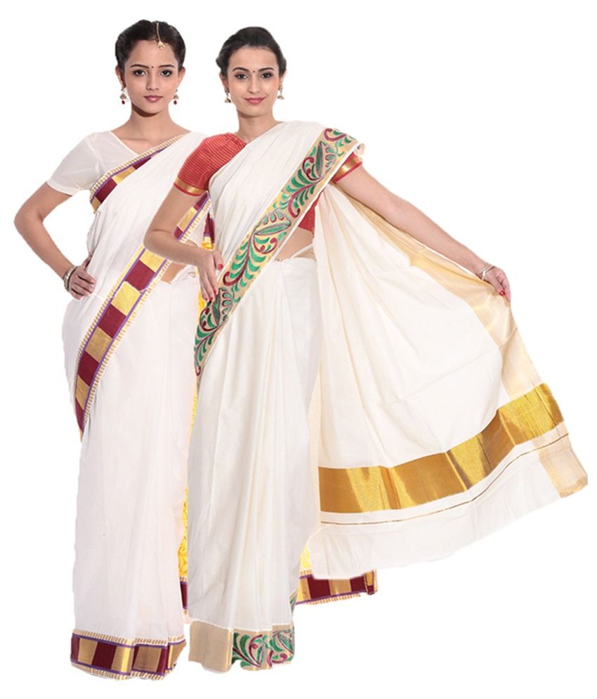 kasavu saree flipkart