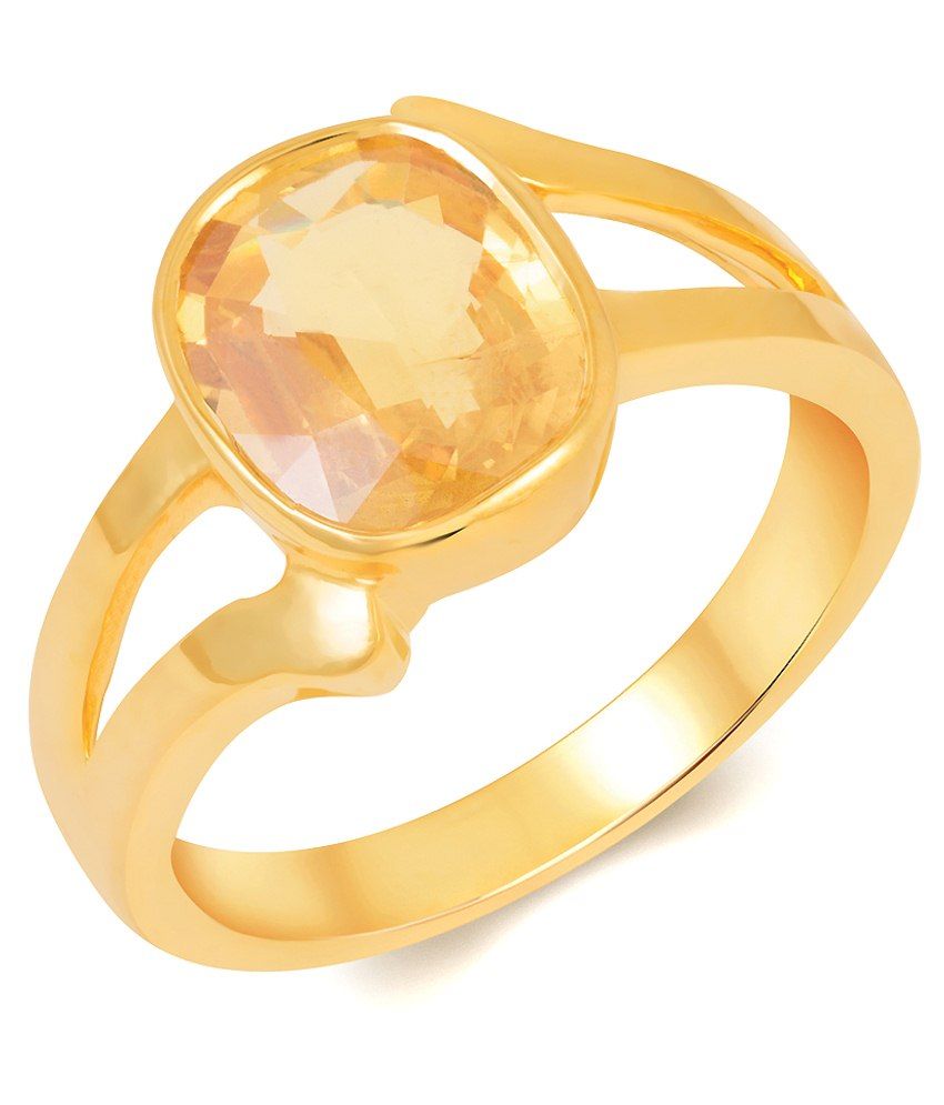 Kundali Yellow Sapphire Pukhraj 18kt Gold Gemstone Ring Buy Kundali