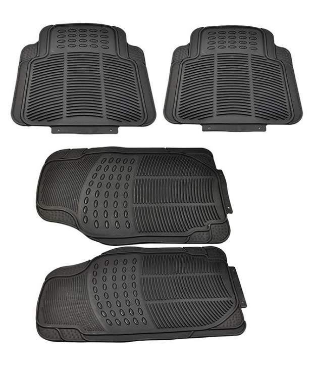 31 Off On Cp Bigbasket Universal Car Mats Black Rubber Mats On