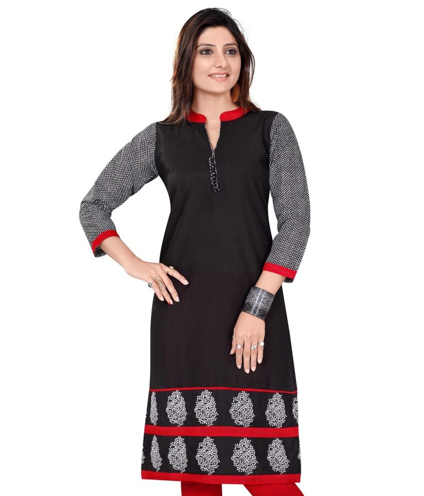 Meher Impex Black Cotton Kurti Price in India Buy Meher Impex Black
