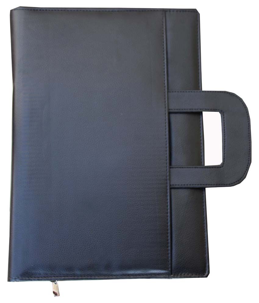 Renown Black Leather Executive Document File Folder In Ring Buy Online