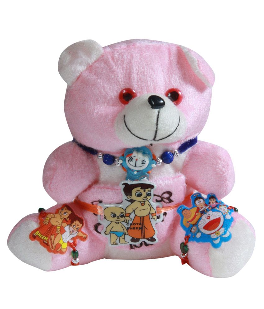 Rakhis Kids Doremon Chota Bheem Rakhi Set Of 4 And Soft Toy Gift available at snapdeal for Rs.247