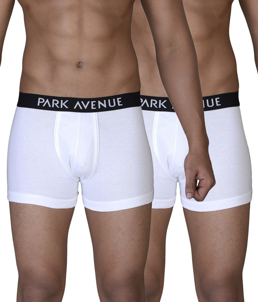 Park Avenue White Cotton Underwear Pack Of 2 Buy Park Avenue White