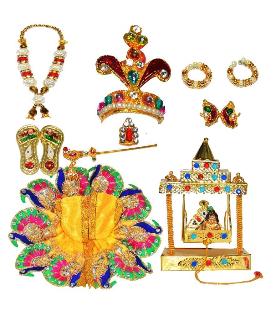 Anjalika Shringar Set For Laddu Gopal With Jhula available at snapdeal for Rs.797