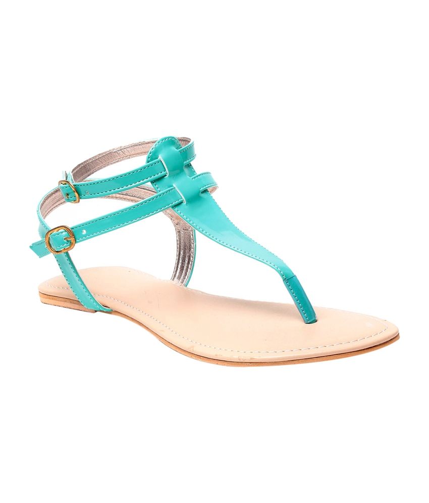 turquoise and brown sandals