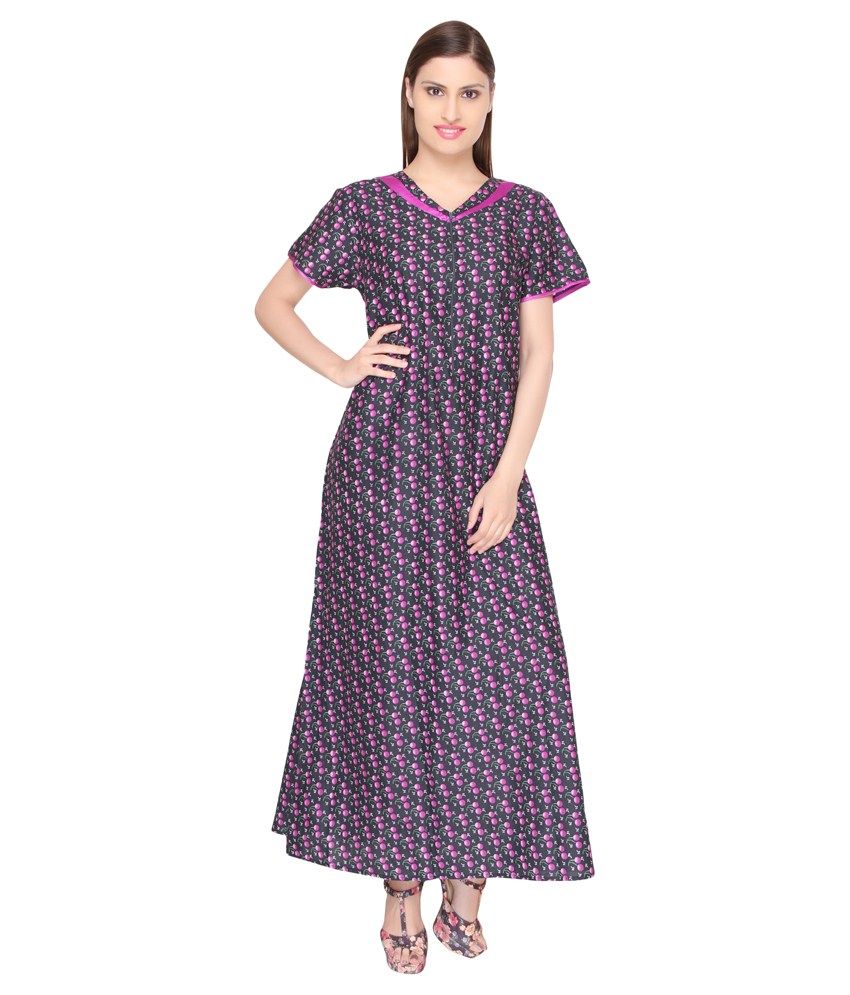 Buy Valentine Navy Cotton Nighty Online at Best Prices in India - Snapdeal