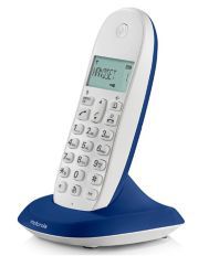 MOTOROLA C1001LI Cordless Landline Phone Royal Blue