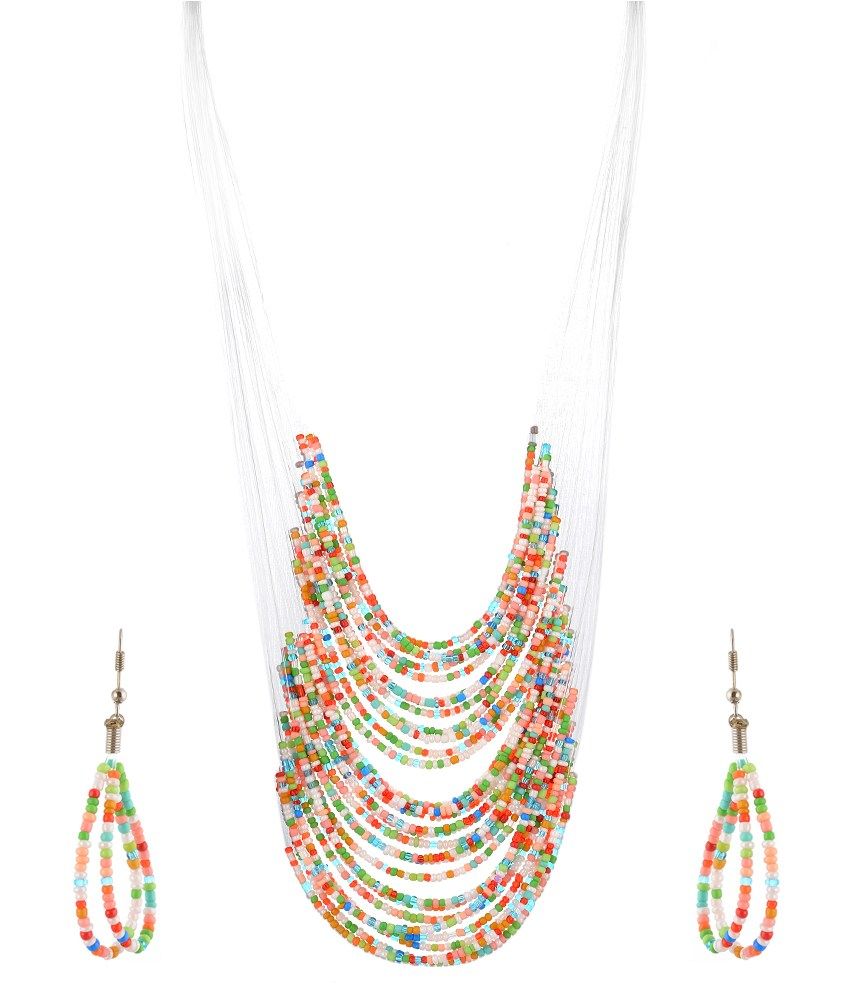 Dazzle Multicolour Acrylic Contemporary Necklace Set available at snapdeal for Rs.179