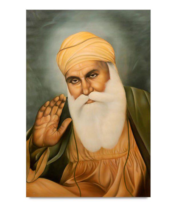 Shopmantra Guru Nanak Devji Portrait Laminated Poster: Buy Shopmantra