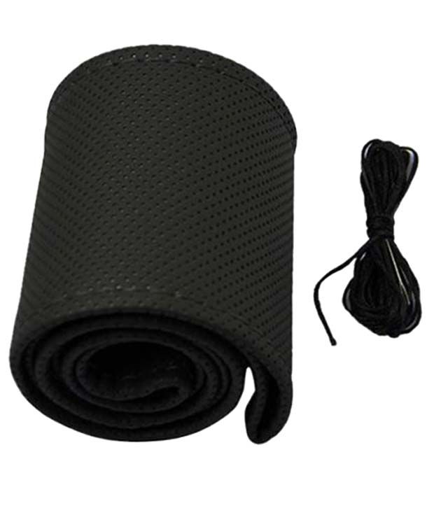 Style Your Ride Black Leather Car Steering Cover For Hyundai Verna Fluidic available at snapdeal for Rs.294