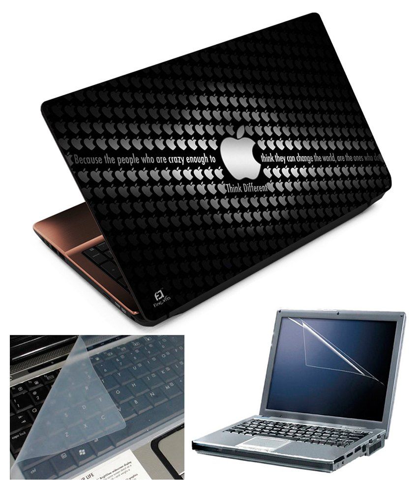 Finearts Apple Think Different Laptop Skin With Screen Guard And Keyboard Protector