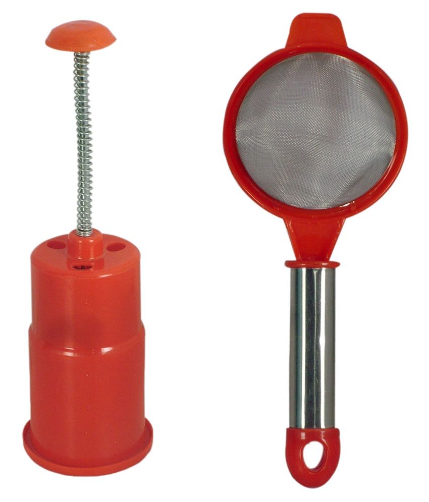 MUD Onion & Vegetable Press Chopper and SS TeaCoffee Strainer with