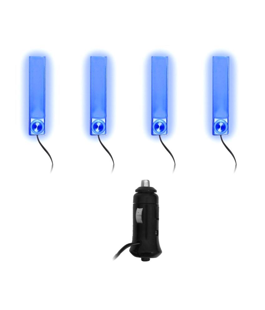 Speedwav Blue Car Led Lounge Floor Lights For Hyundai Eon - Set Of 4