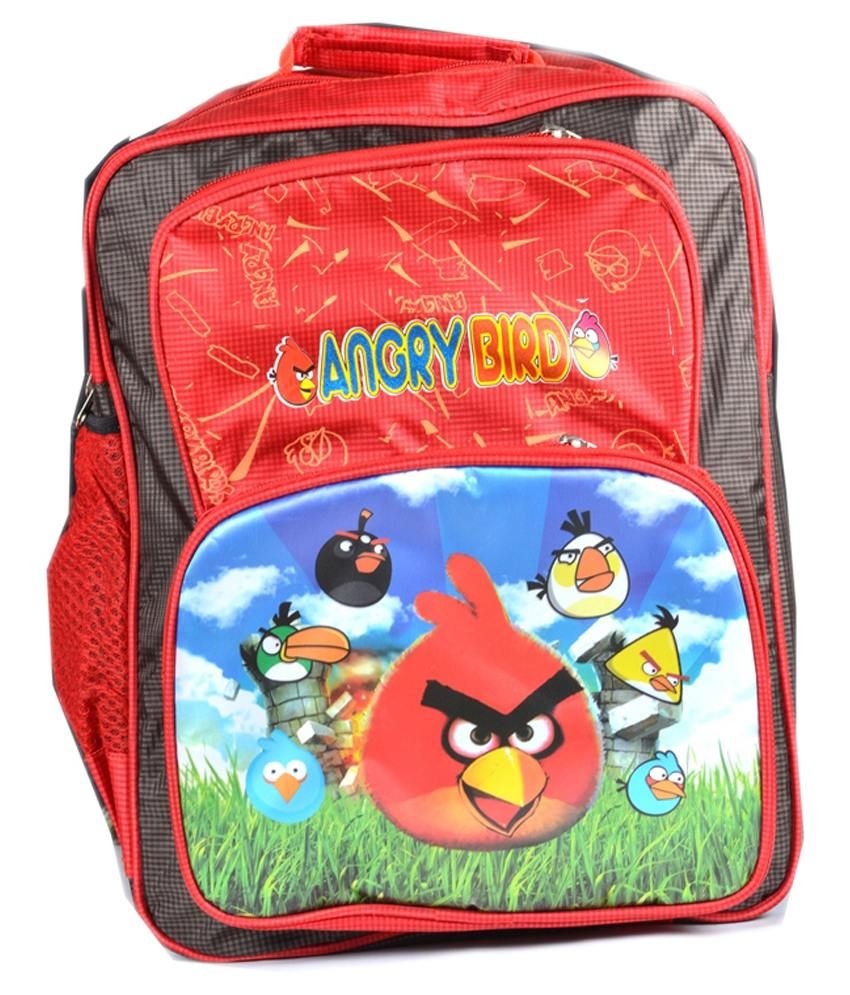 Choudhary Enterprises Red Polyester Angry Birds School Bag available at snapdeal for Rs.556