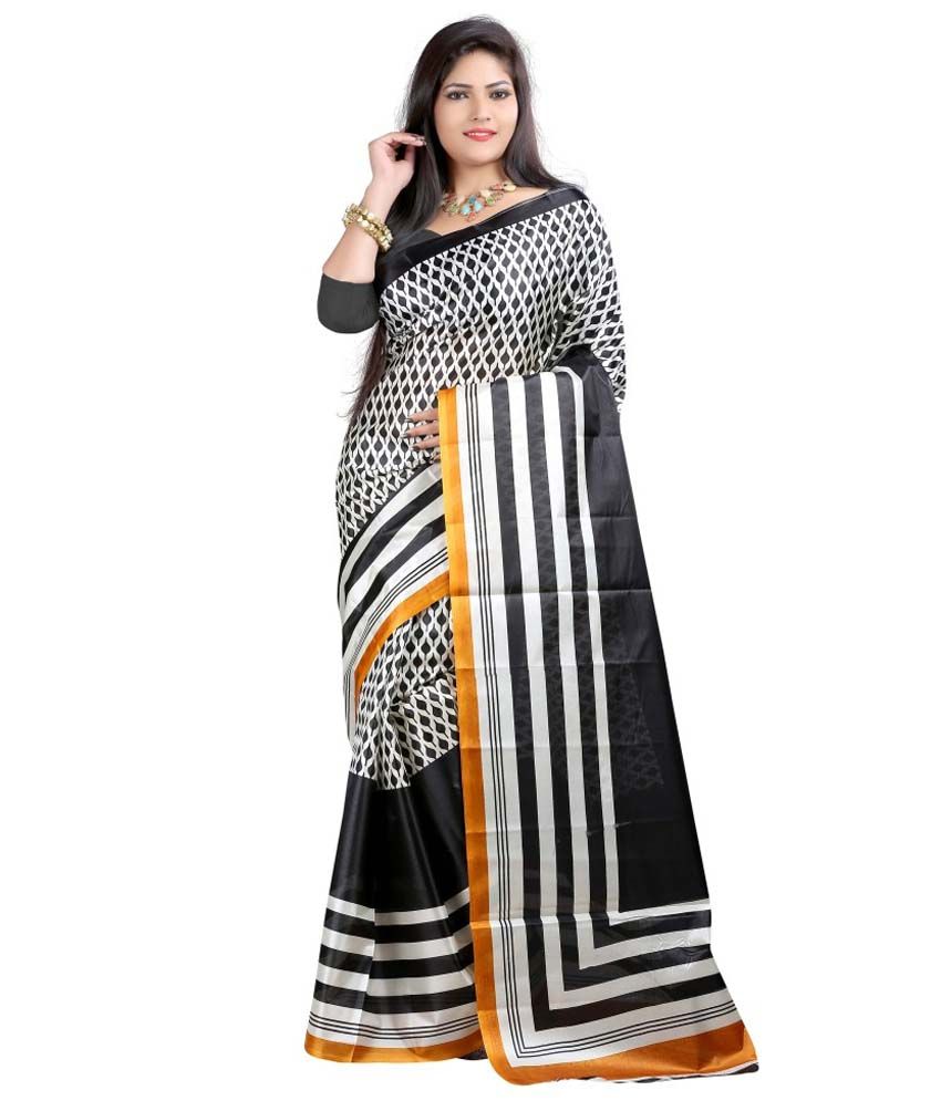 Anoha Black Art Silk Saree available at snapdeal for Rs.285