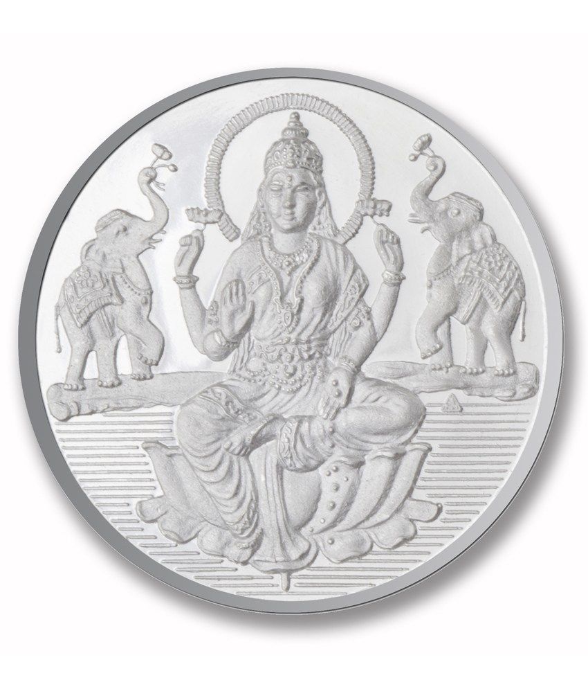 Silverslane Goddess Lakshmi Round Coin G - 5 Grams Silver available at snapdeal for Rs.299