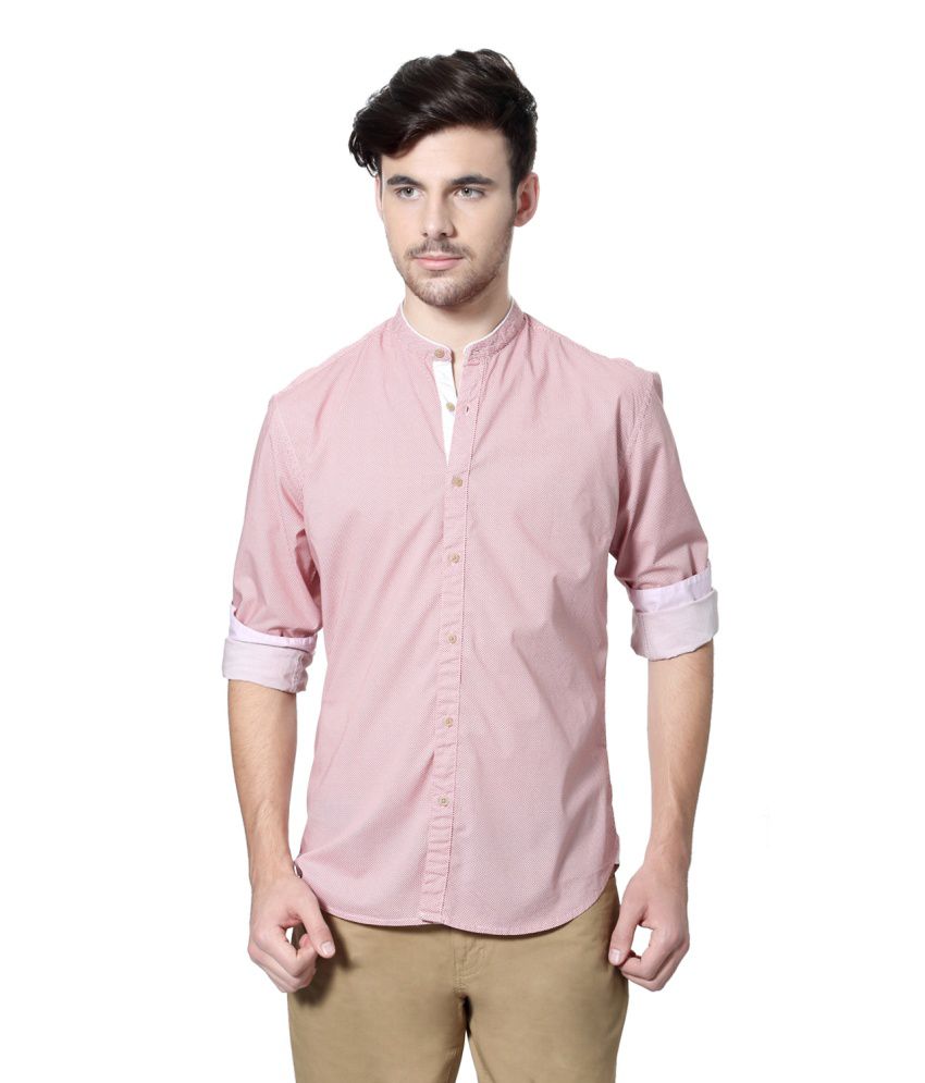 Louis Philippe Pink Cotton Shirt - Buy Louis Philippe Pink Cotton Shirt Online at Low Price in ...