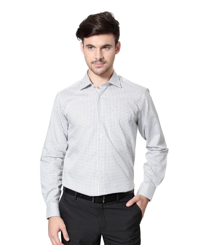 Louis Philippe White Cotton Shirt - Buy Louis Philippe White Cotton Shirt Online at Low Price in ...