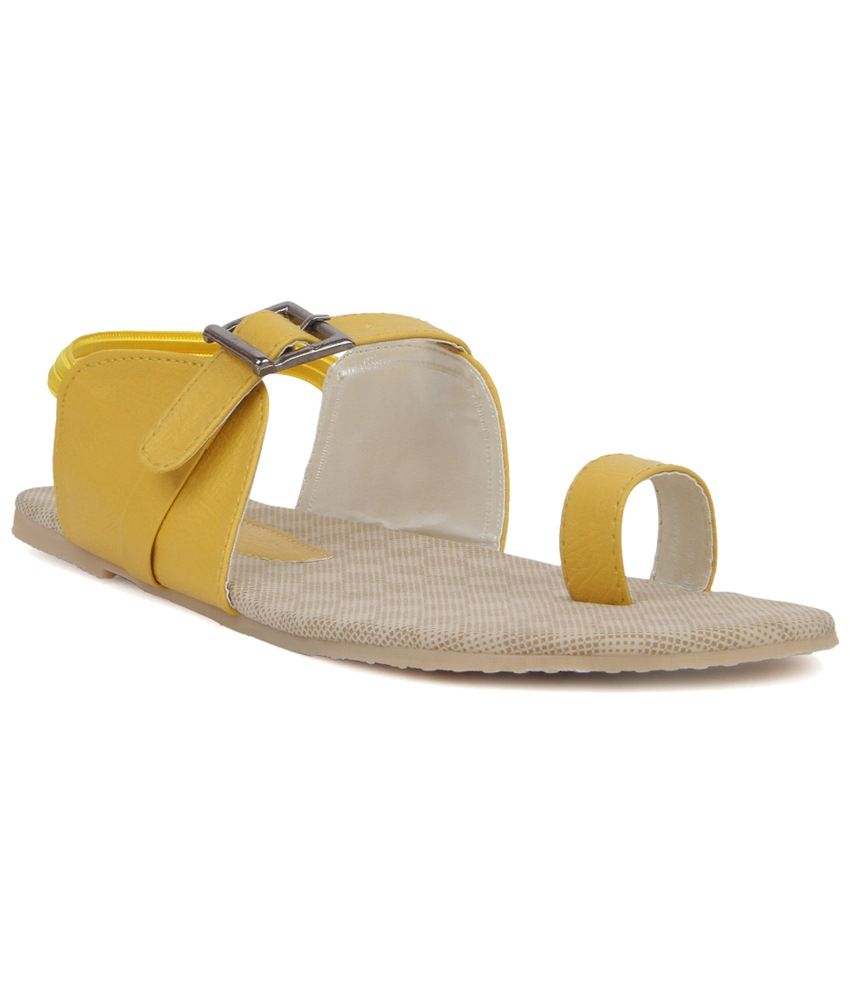 Kielz Yellow & Beige Daily Wear Sandals available at snapdeal for Rs.155