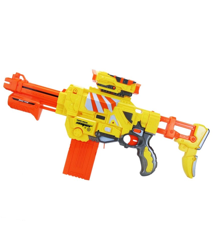 Yellow toy shop gun