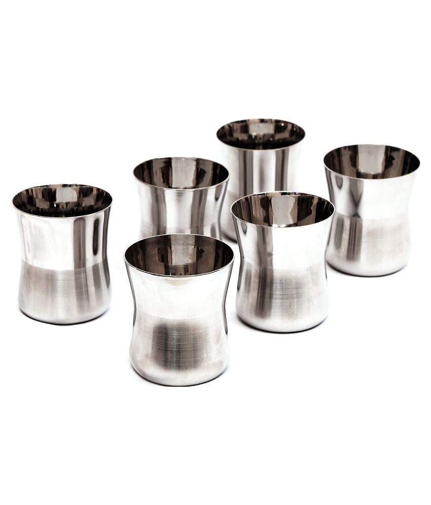 JK Vallabhdas Stainless Steel Glass - Set of 6: Buy Online at Best