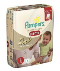Pampers Premium Care Pants Large Size (8 Count)