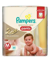 Pampers Premium Care Pants Diapers Medium Size 20 pc pack