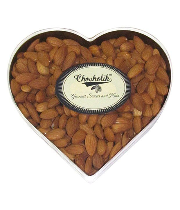 Chocholik Heart Shaped Almonds Dryfruit Box