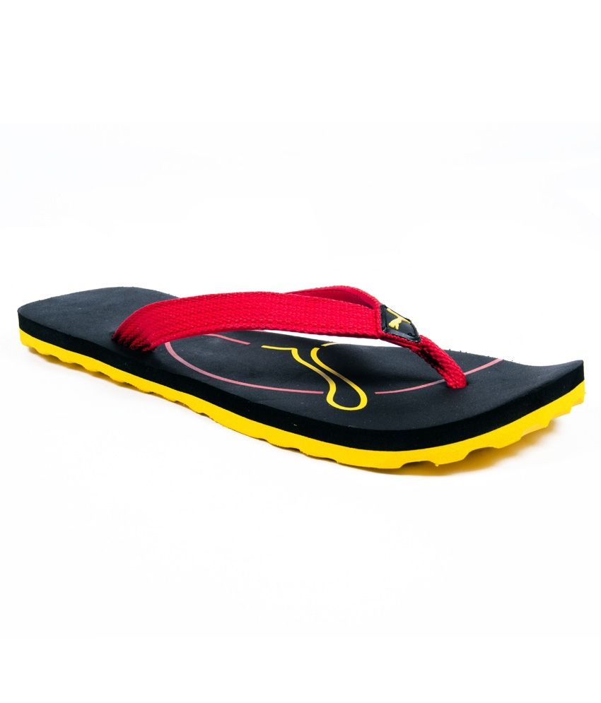 Puma Black And Yellow Flip Flops available at snapdeal for Rs.249